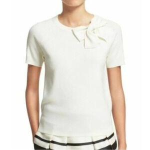 KATE SPADE NEW YORK‎ Short Sleeve Bow Tie Sweater in Mint Green